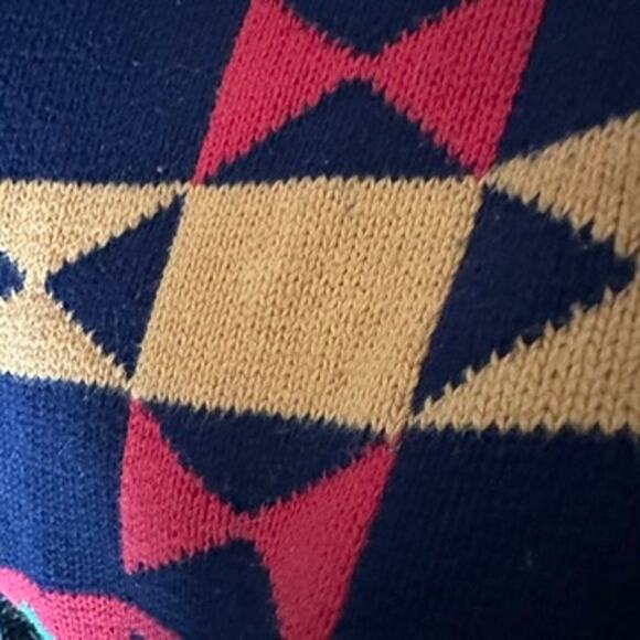 Vintage Sweater Vest Womens LARGE Button Front V-Neck Grandma 90s Retro Teacher - Picture 6 of 8